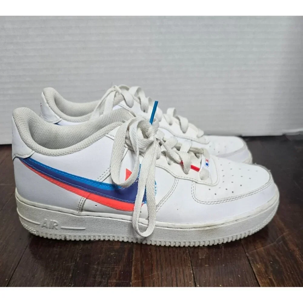 Nike Air Force 1 Low 3D Glasses White Blue 6Y